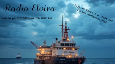 Radio Elvira van 1485 KHZ per 1 mei naar 1224 KHZ